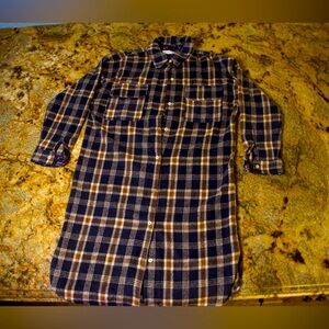 Brown and navy plaid dress!!